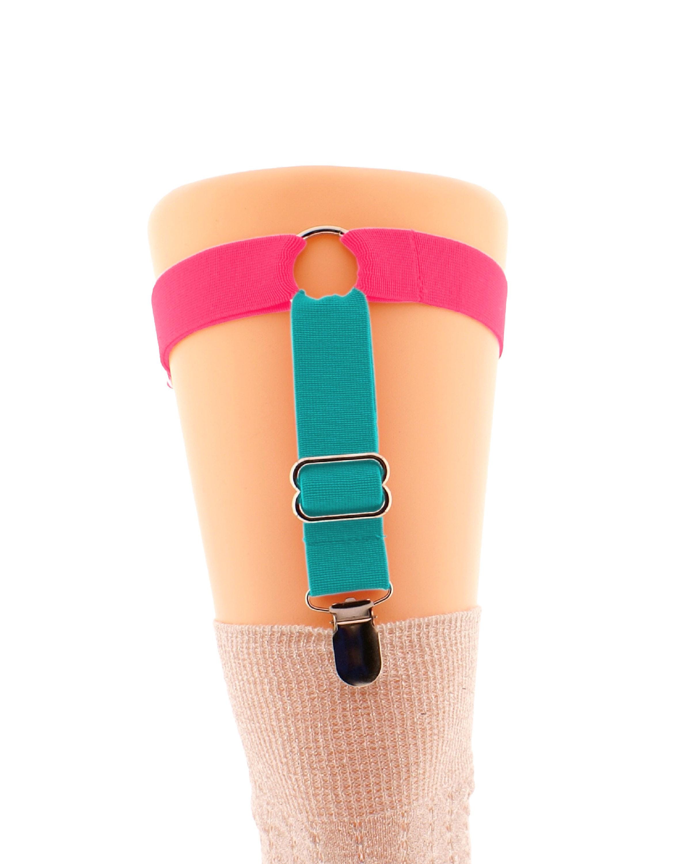 Adjustable Elastic Leg Garter: Thigh High Stocking Clips