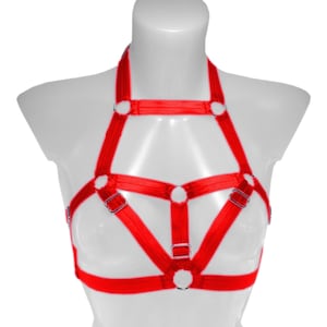 Elastic harness body adjustable for women bra with a stylish look a neon design a strappy cage bralette bodysuit belt in a chic lingerie