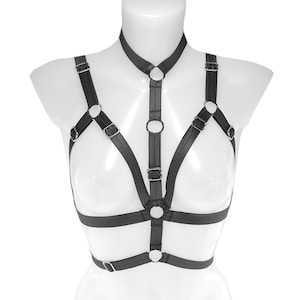 Harness top, Cage bra, Harness outfit, Black harnesses, Woman harness