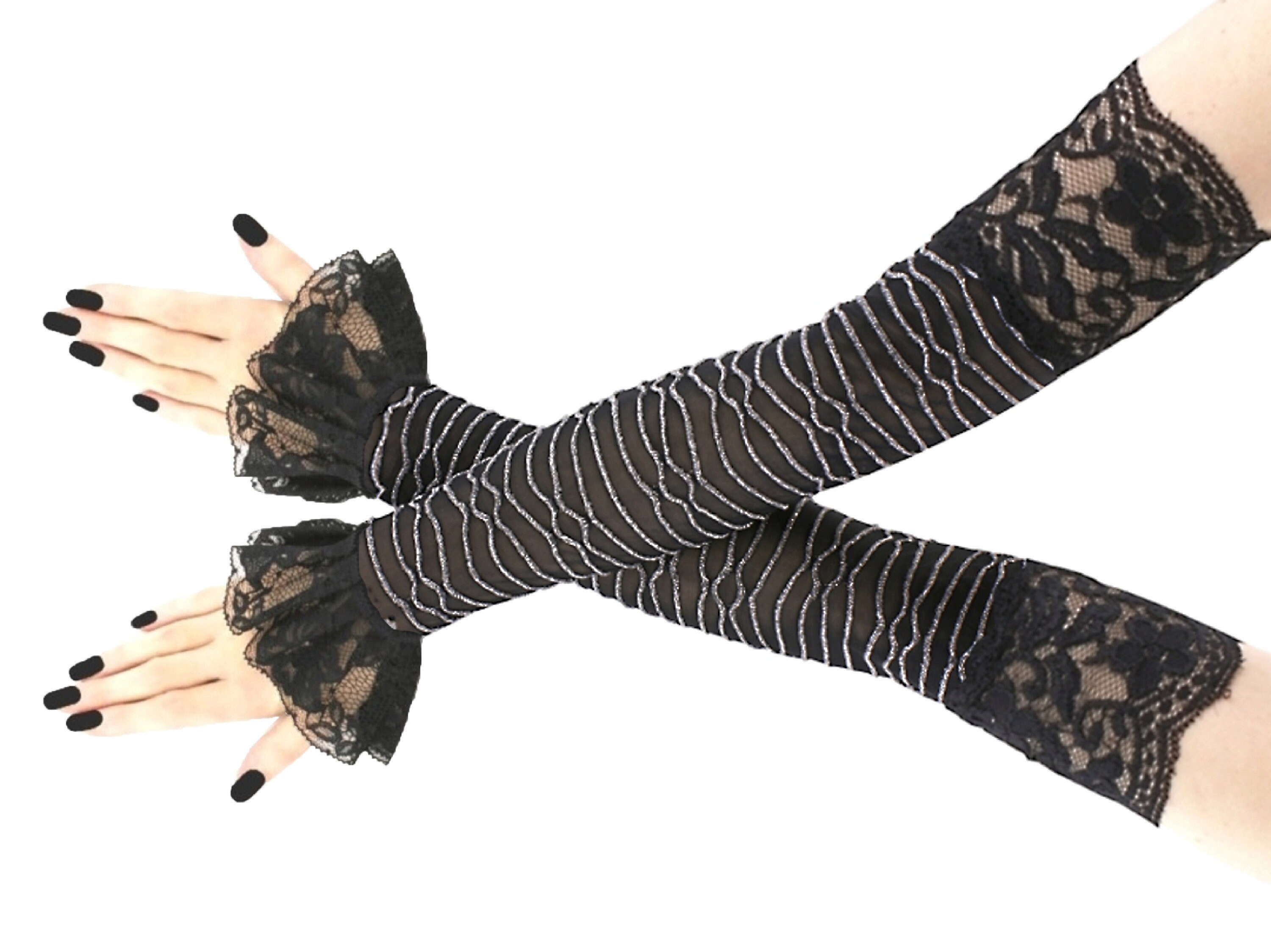 Red And Black Costume Gloves Long Black & Red Opera Gothic Gloves Women's Fancy Dress, Evening, Flapper 1920s Style Long Gloves Red And Black Costume Gloves Long Black & Red Opera Gothic Gloves Women's Fancy Dress, Evening, Flapper 1920s Style Long Gloves