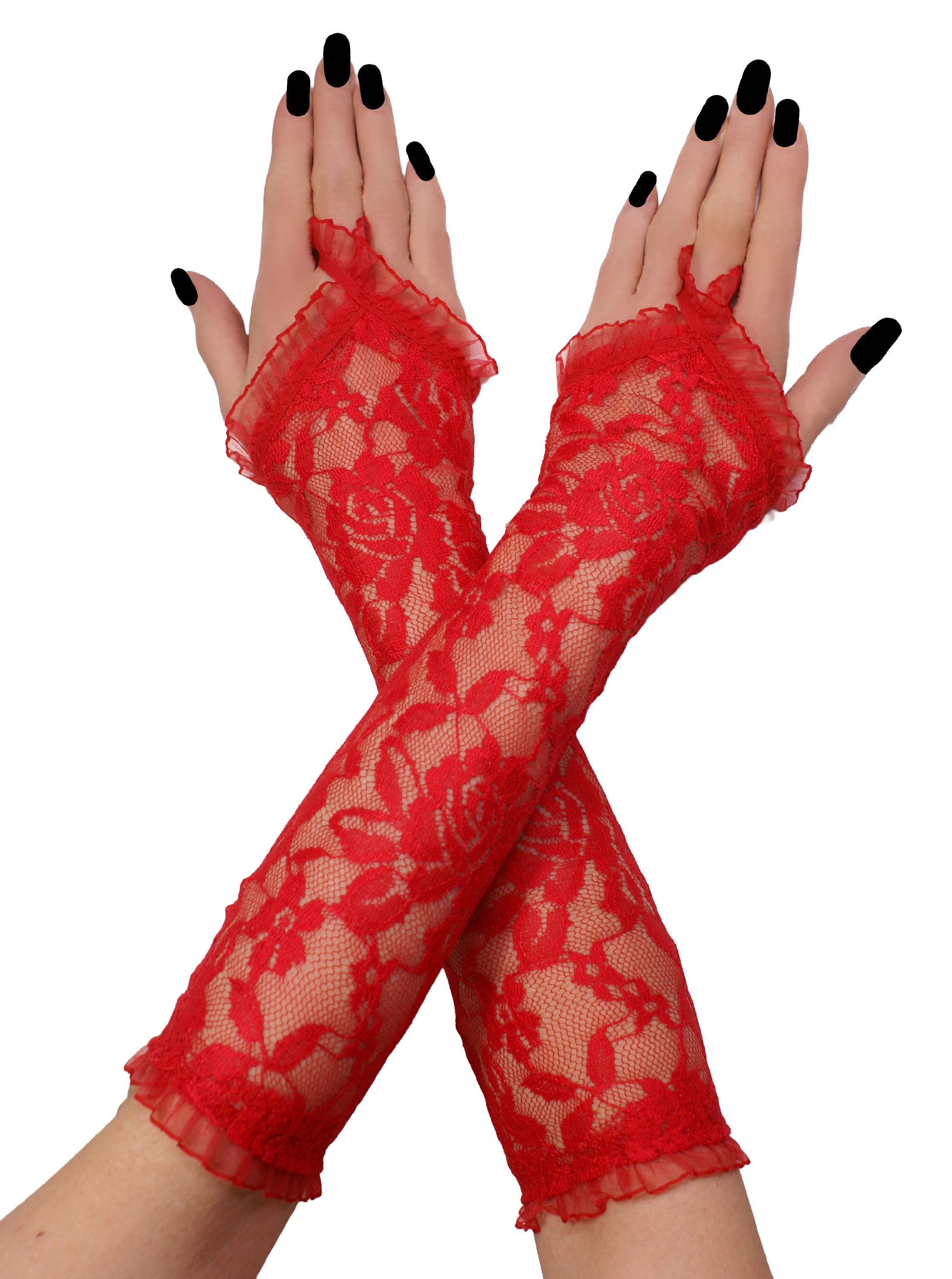Black Lace Fingerless Gloves, Elbow Length Opera Gauntlets, Gothic