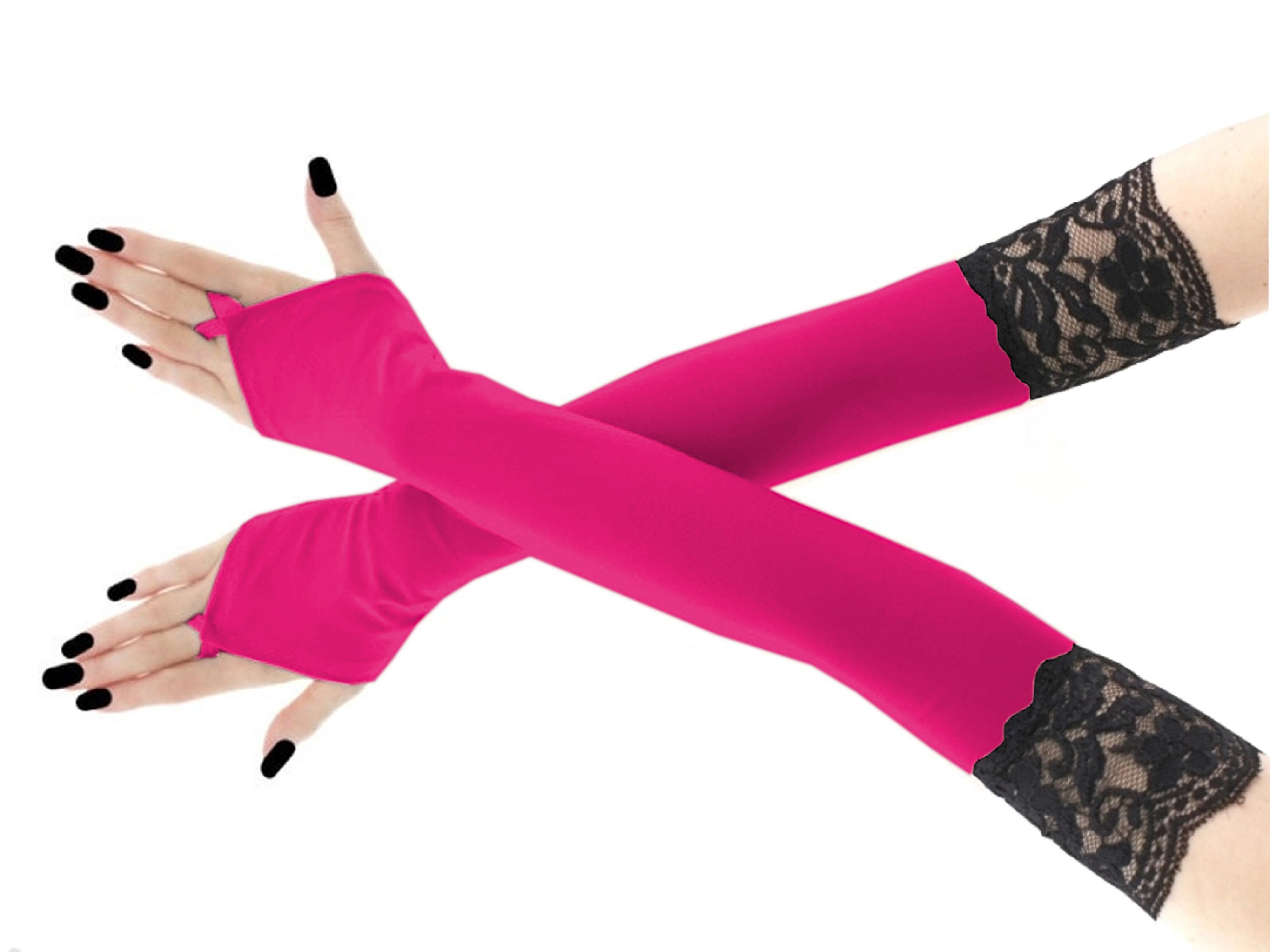 Lange satijnen handschoenen voor dames, 2 paar lange handschoenen Lange satijnen handschoenen voor dames, 2 paar lange handschoenen