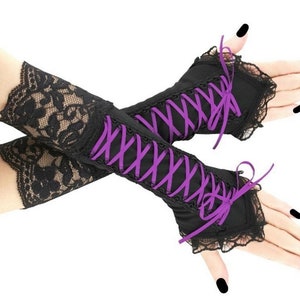 Black fingerless gloves arm warmers gothic bridal wedding gloves formal gloves bride gloves womens evening gloves victorian formal gloves evening gloves pastel elegant romantic cosplay costume lolita kawaii wedding gloves bride burlesque
