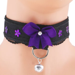Kitten Pet Play Collar Kitte Play, Neko, PetPlay, Goth, Lolita, Princess, KittenPlay, Little Space, Cosplay Collar, All Sizes