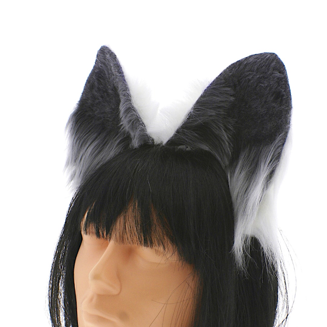 Black Grey Cat Ears, Cosplay Cat Ears, Kawaii Ears, Cat Neko Ears, Neko