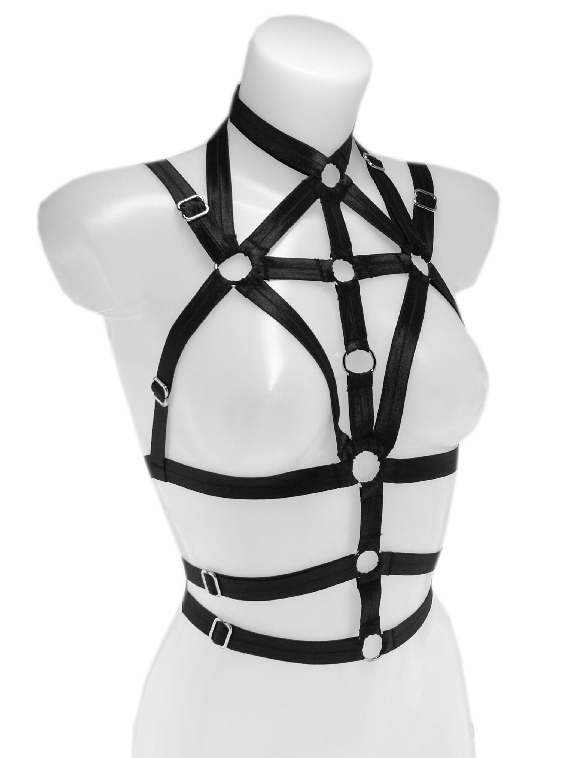 Elastic Adjustable Harness Black Rave Festival Outfit - Etsy