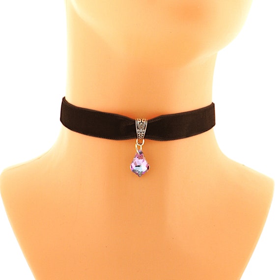 Girocollo In Stile Gotico Vittoriano Con Fiori Neri - Foto 11