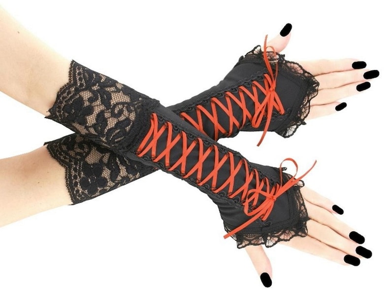 Black fingerless gloves arm warmers gothic bridal wedding gloves formal gloves bride gloves womens evening gloves victorian formal gloves evening gloves pastel elegant romantic cosplay costume lolita kawaii wedding gloves bride burlesque