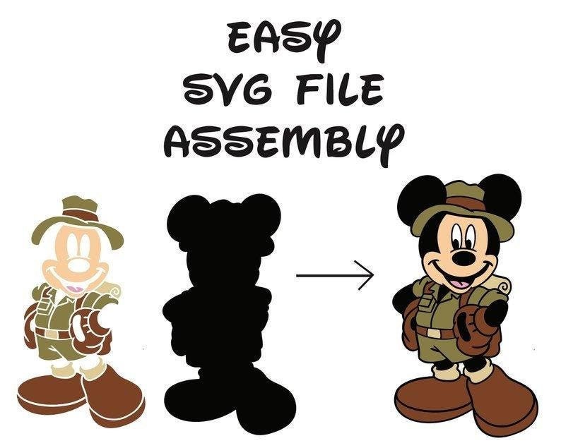 Safari Mickey Mouse 1 Clipart SVG & PNG Clip Art Archivos | Etsy