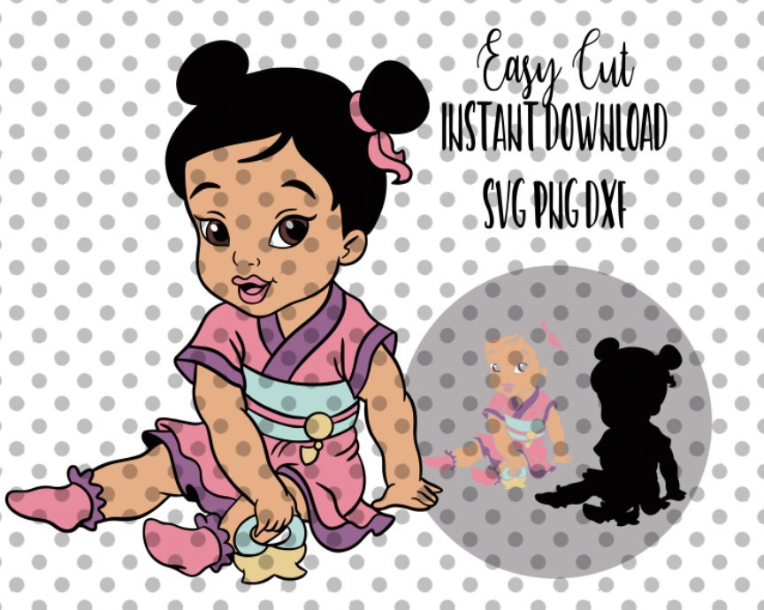 Baby Mulan Svg PNG SVG EPS Layered Svg Baby Princess Svg Baby