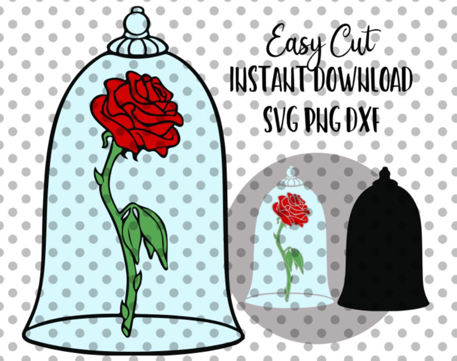 Beauty And The Beast Rose Clipart