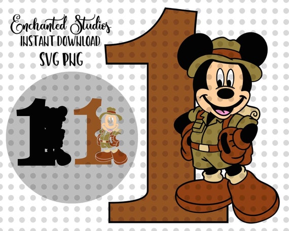 Safari Mickey Mouse 1 Clipart SVG & PNG Clip Art Files | Etsy