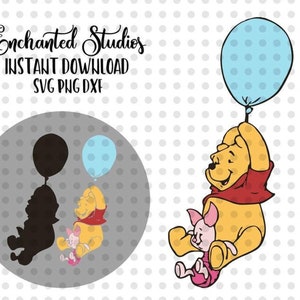 Winnie the Pooh Balloons Piglet SVG PNG DXF Cutting Files | Etsy