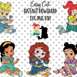 Download 6 Baby Princess Bundle Easy Cut Svgs Layered By Color Baby Etsy