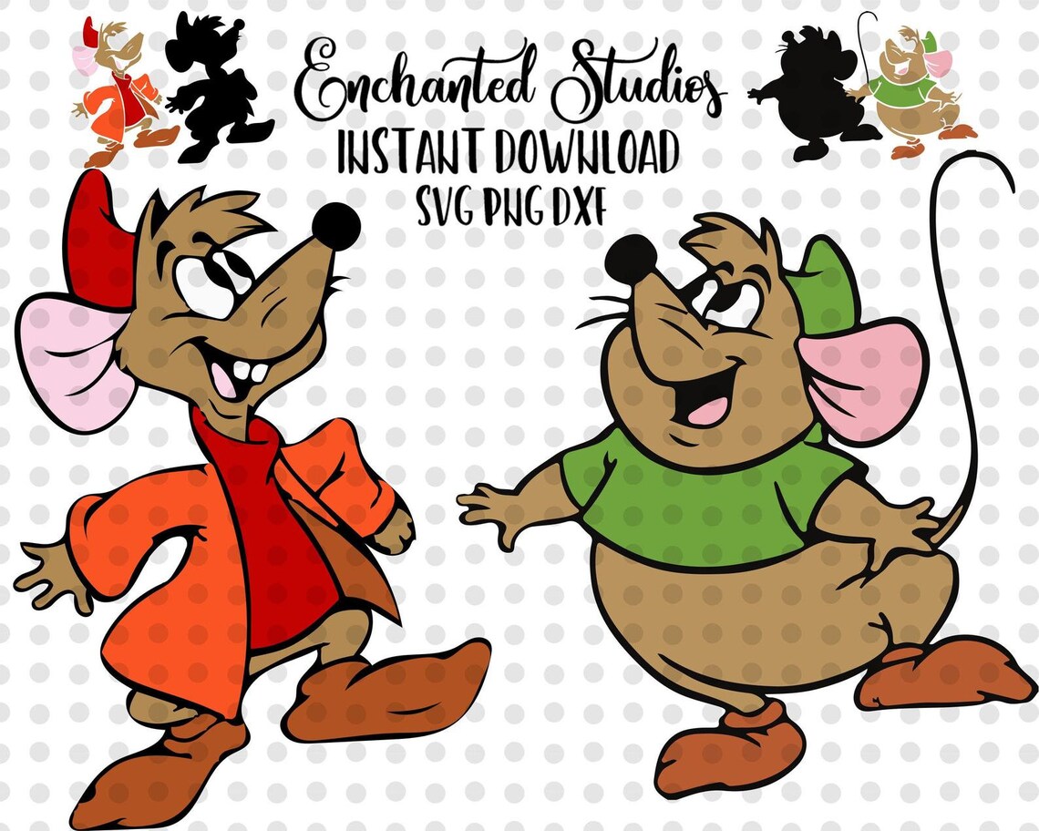 Gus and Jaq SVG &amp; PNG Files Princess Svg Printable Images - Etsy