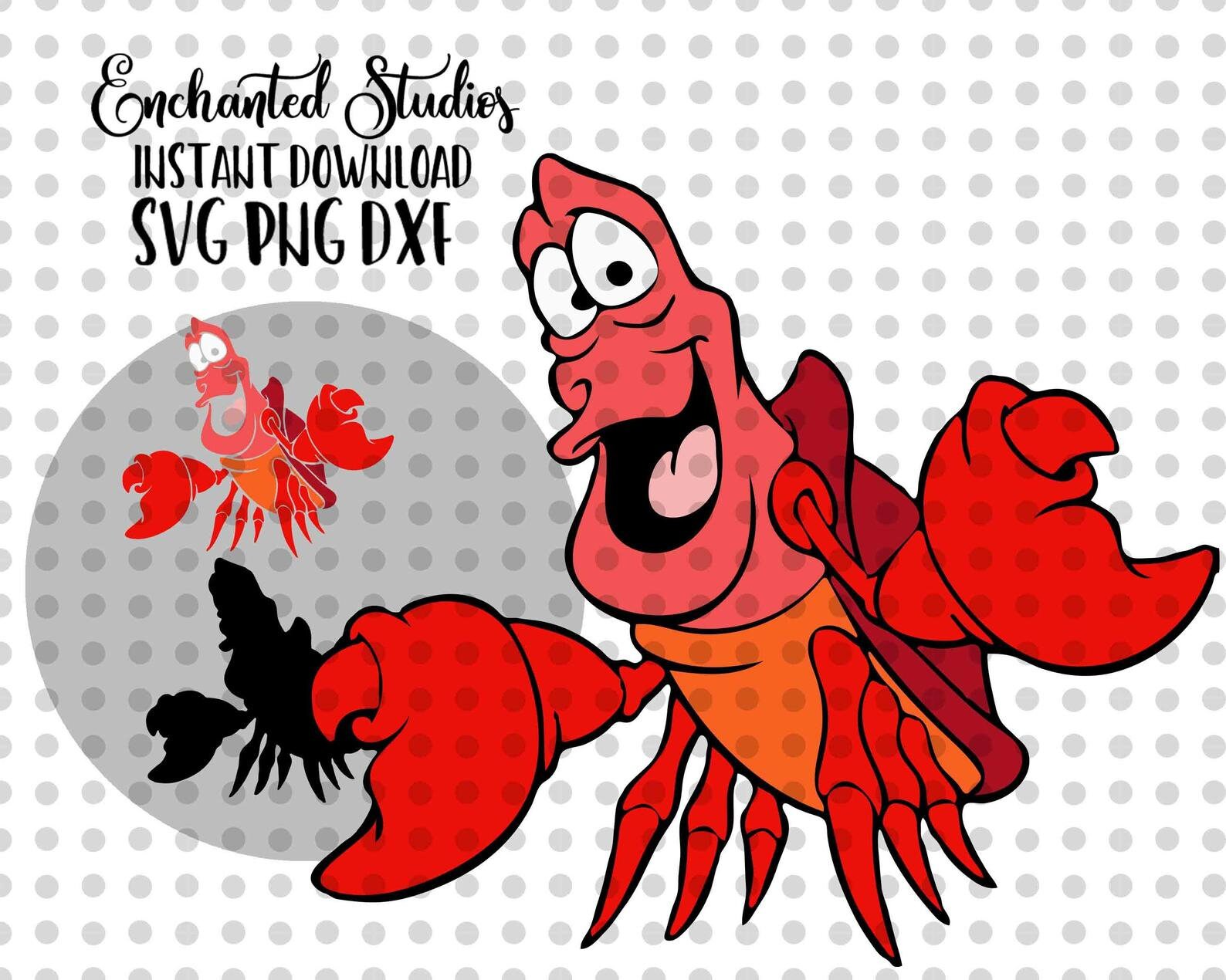 Sebastian svg Little Mermaid SVG PNG DXF Layered Cricut Etsy