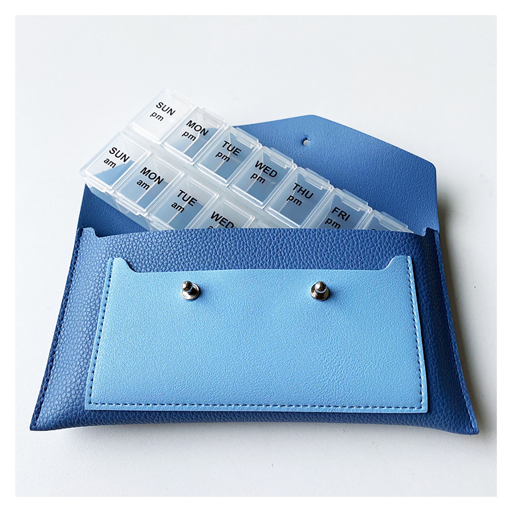 Leather Pill CaseRefillable Container7 Day Pill Etsy