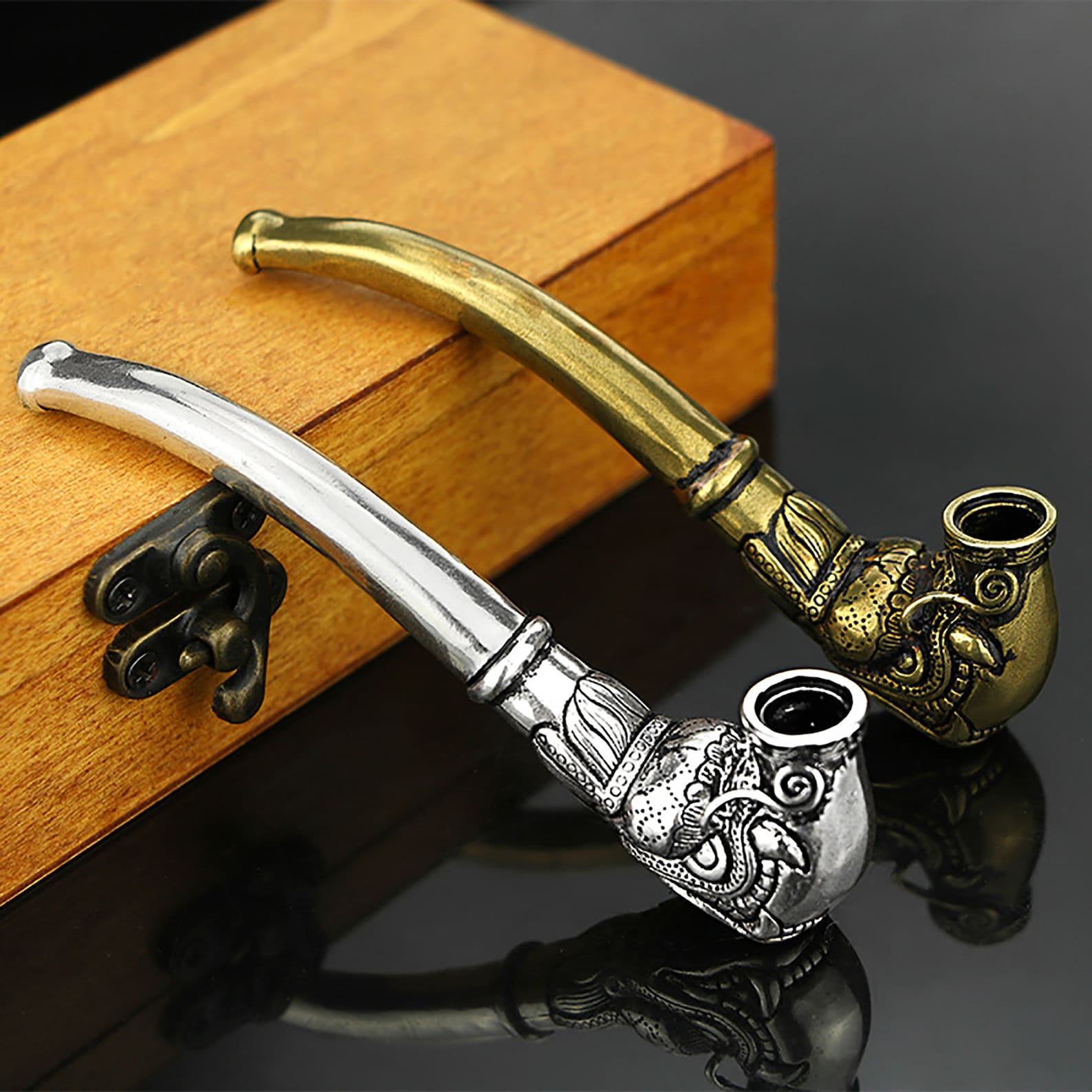 Retro Pipes Handmade Pipes Metal Smoking Sets Pure Copper Etsy