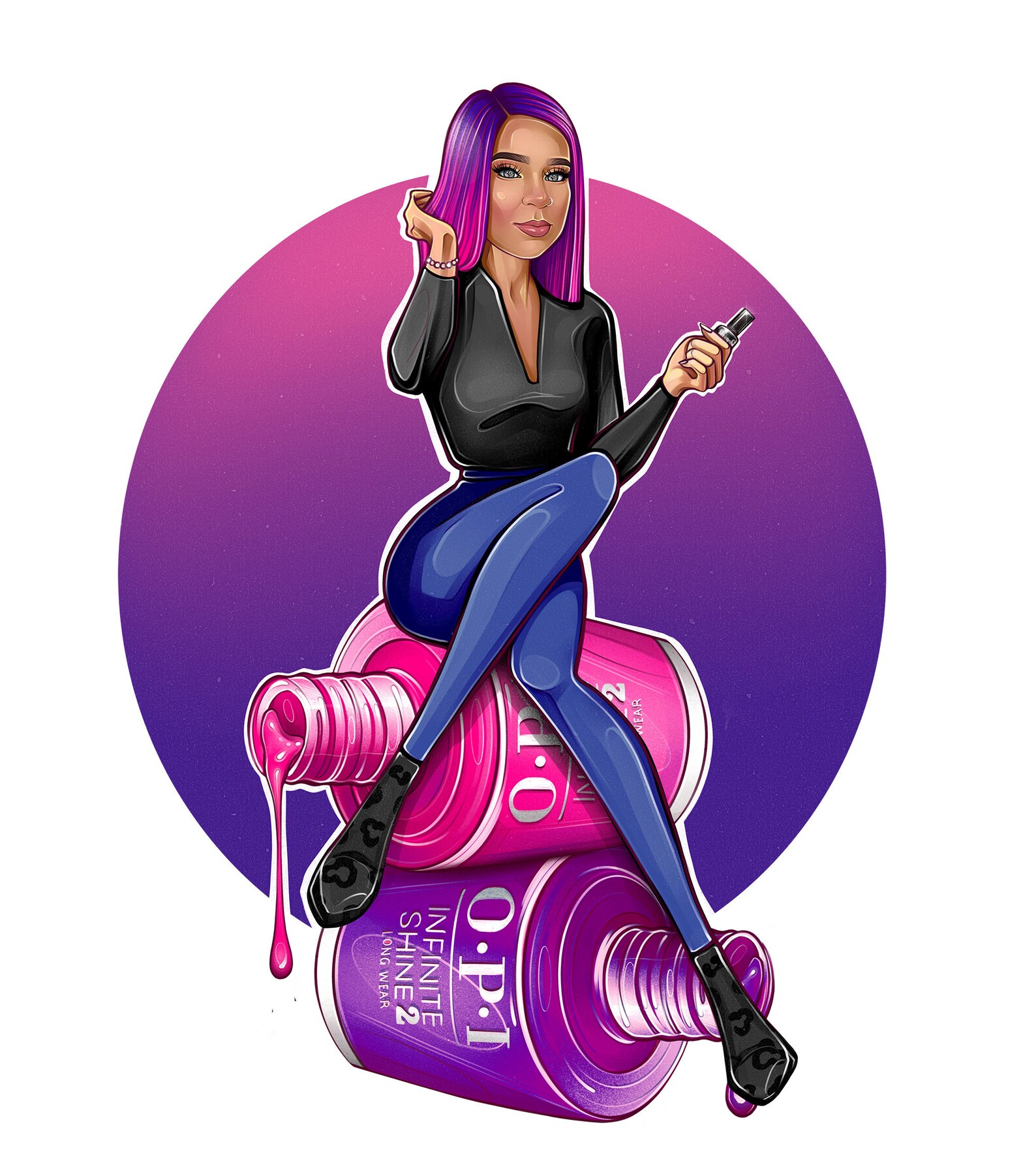 Nail Artist Logo Portrait Logo Custom Logo Portrait Nail | Etsy