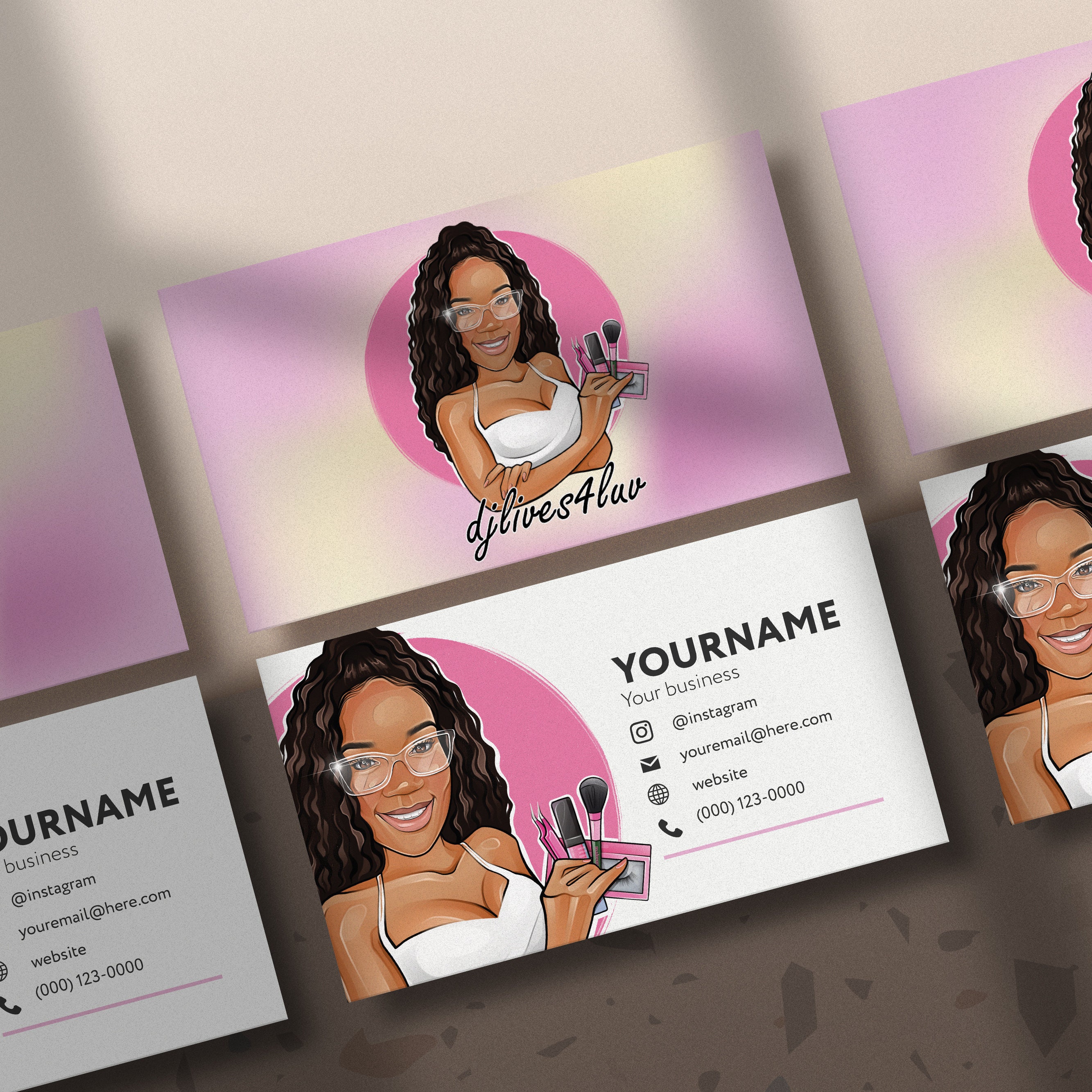 Business Card Lash Artist Business Card Custom Business Etsy