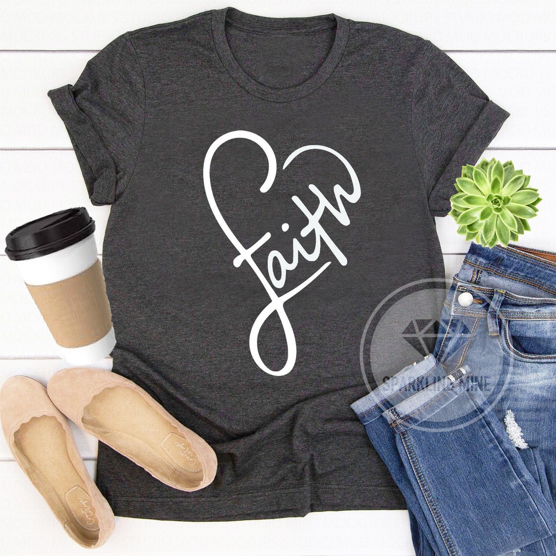 Heart Love Faith Christian Graphic Tshirt Etsy