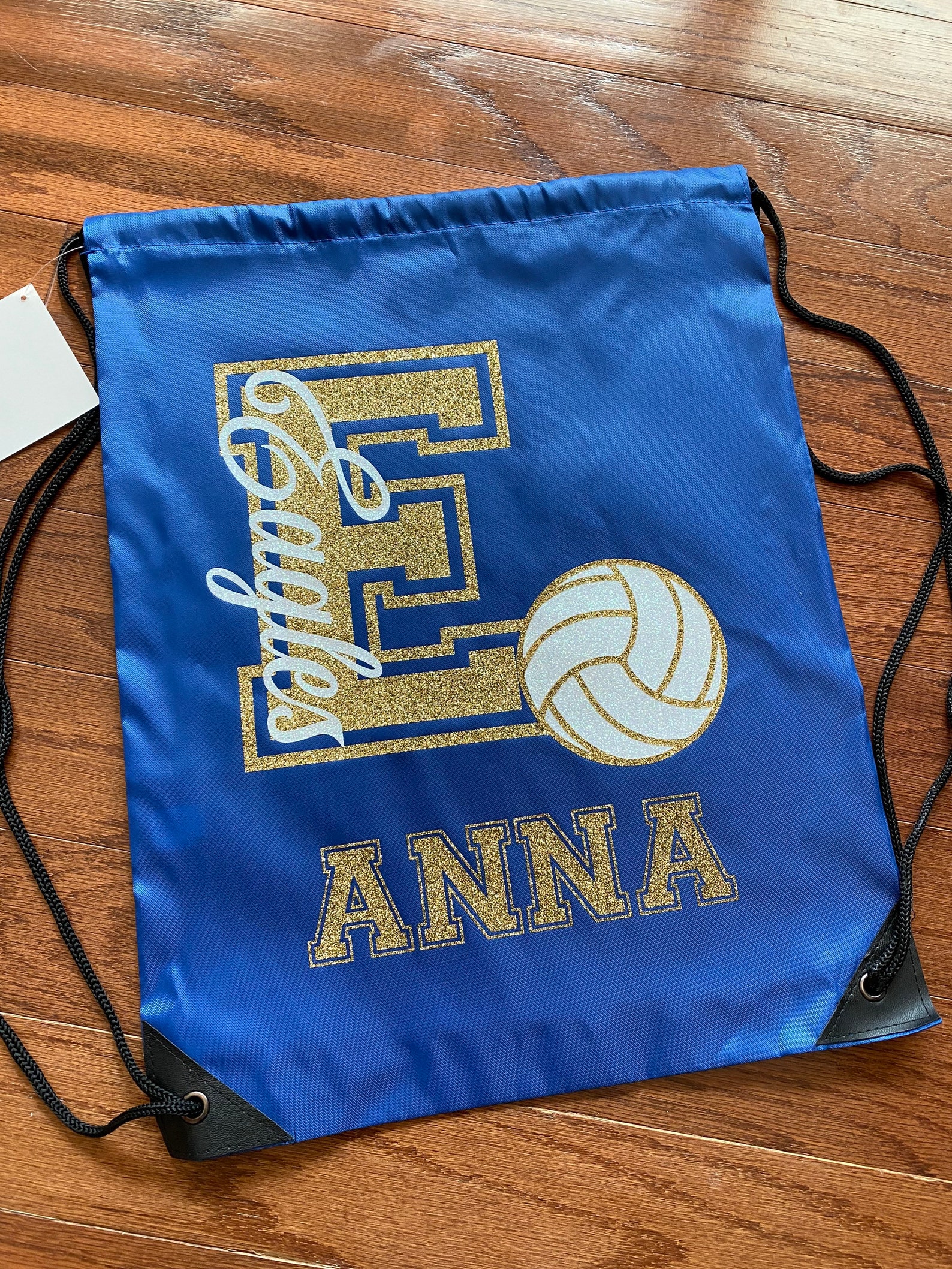 Custom Volleyball Drawstring Bag Volleyball School Spirit Etsy