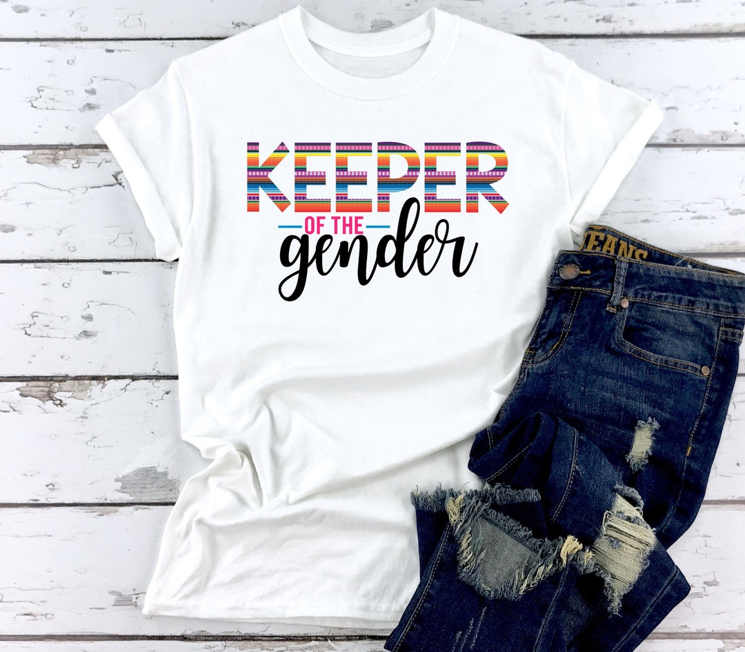 Keeper of the Gender Shirt, Gender Reveal Party, Baby Shower Shirt, Let's Fiesta, Fiesta Serape