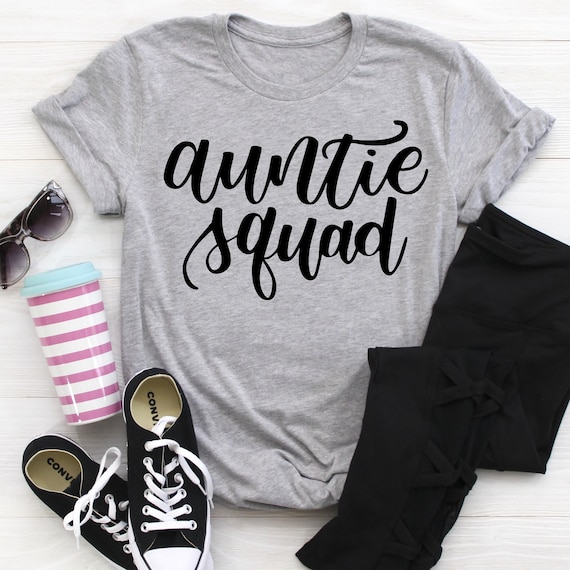 Auntie Squad Shirt, Baby Shower, Gender Reveal, New Baby, New Aunt