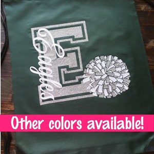 Custom Cheer Drawstring Bag, Cheerleader, School Spirit, Cheer Squad, Team Bag