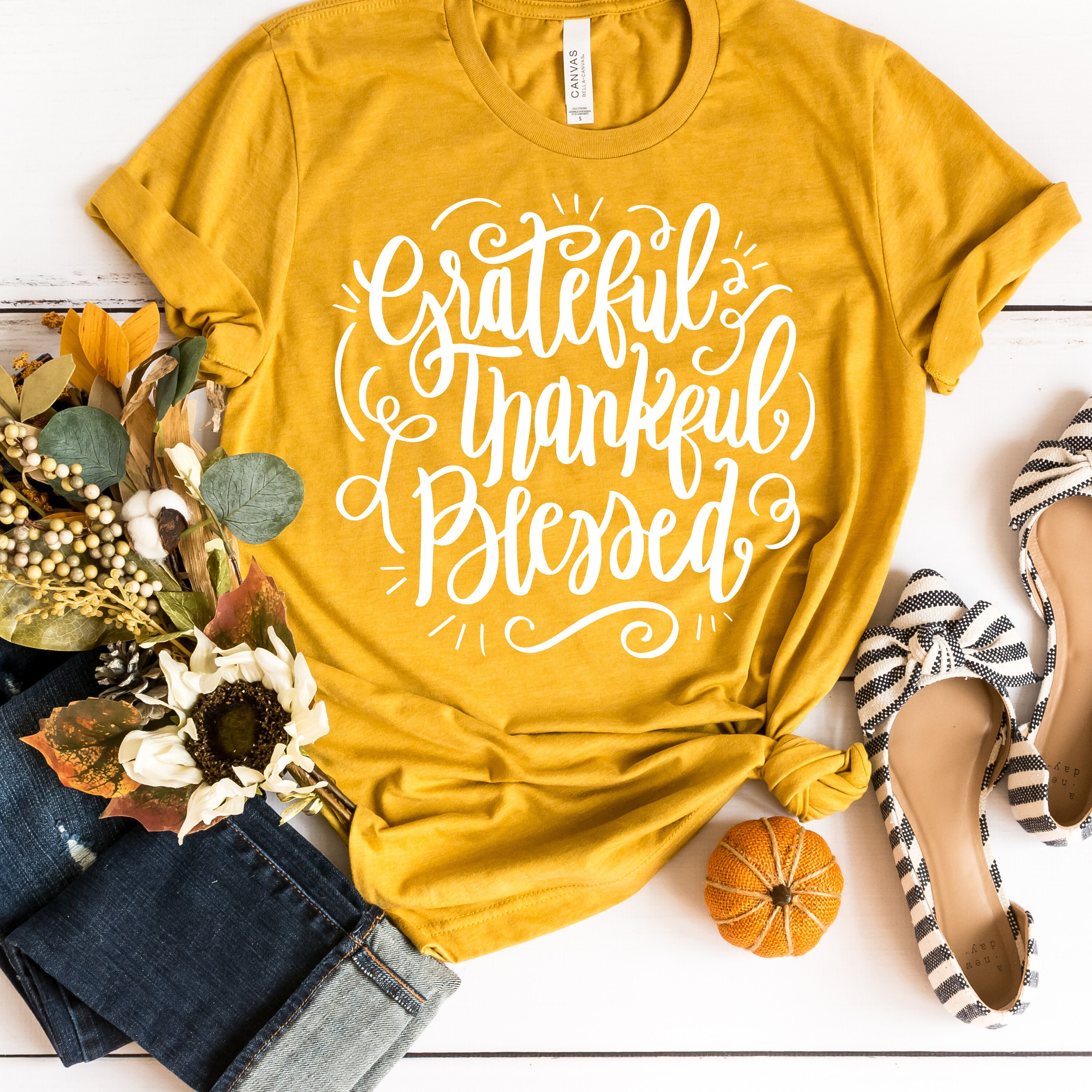 Grateful Thankful Blessed Shirt Thankful Shirt Grateful | Etsy