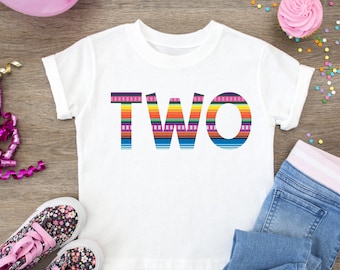 CUSTOM AGE Serape Birthday Shirt, Fiesta Birthday Shirt, Taco Tuesday Birthday Shirt, 1st Birthday, 2nd Birthday, Kids Birthday Tshirt