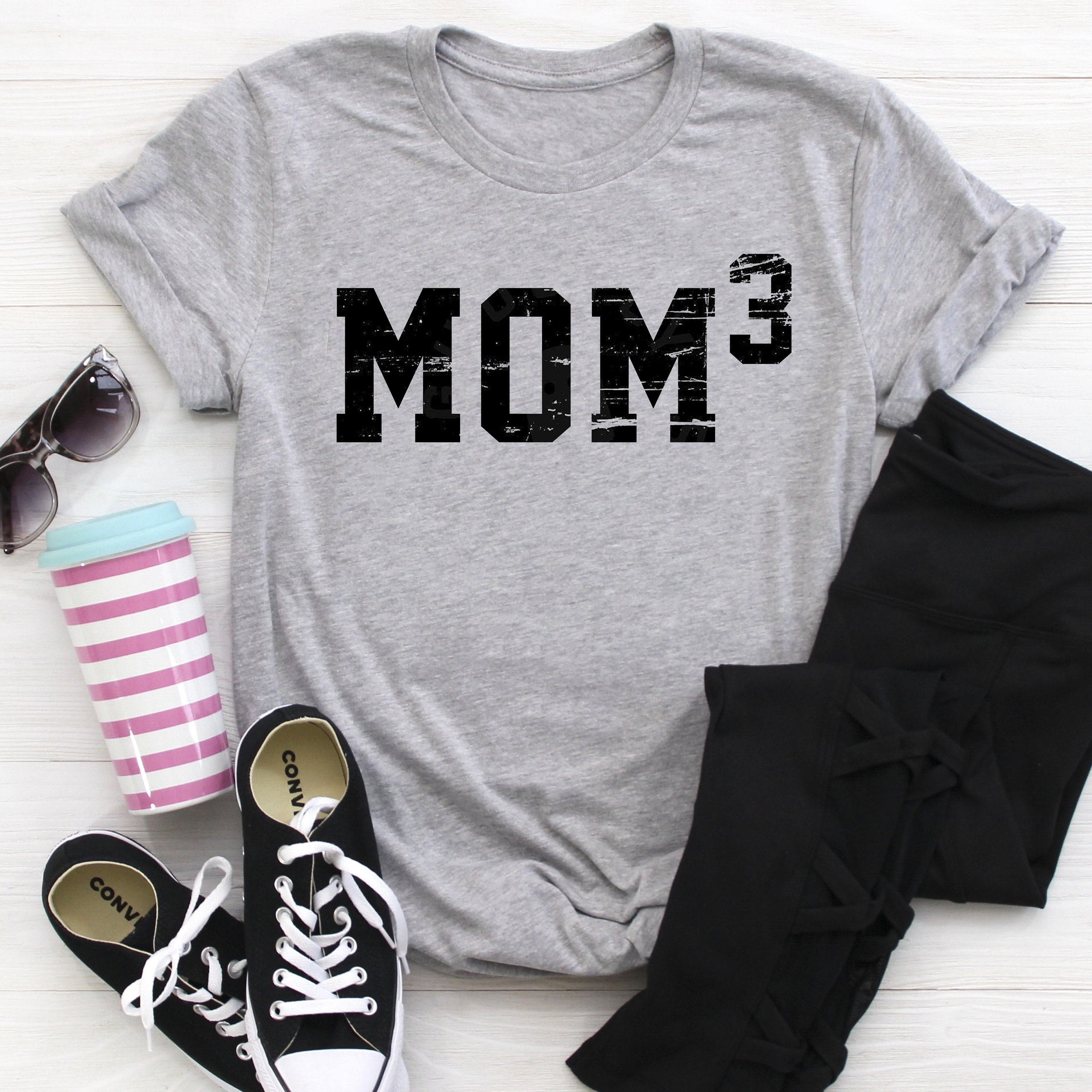 Mom Shirt Mom of 3 Shirt New Baby Baby Shower Shirt Baby Etsy España