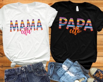 Papacito, Mamacita Serape Fiesta Birthday, Pregnancy Announcement Shirt, Mom Shirt, Fiesta Birthday, Fiesta Baby Shower, Nacho Average Dad