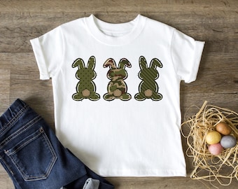 Boy’s Camo Easter Bunny Shirt, Camo Easter Bunny, Camo Easter Shirt, Easter Egg Hunt, Boy’s Hunting Shirt, Camo Pattern Bunny Shirt