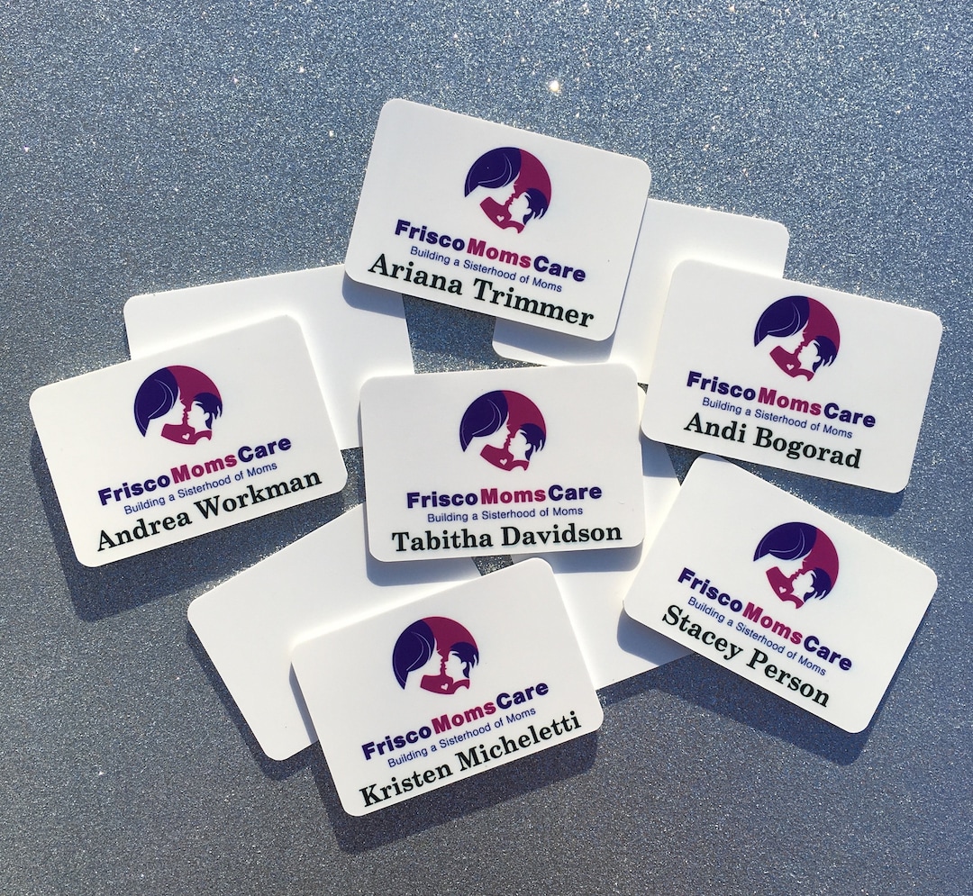 Custom Personalized Full Color Name Badge With Magnetic Backing ...