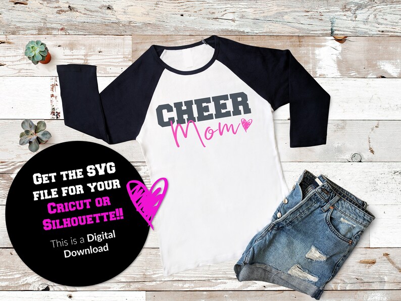 Download Cheerleading SVG Cheer Mom Shirt Silhouette or Cricut SVG | Etsy