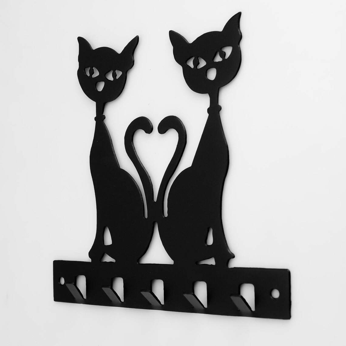 Key holder metal Cats Wall Key Holder Metal Etsy