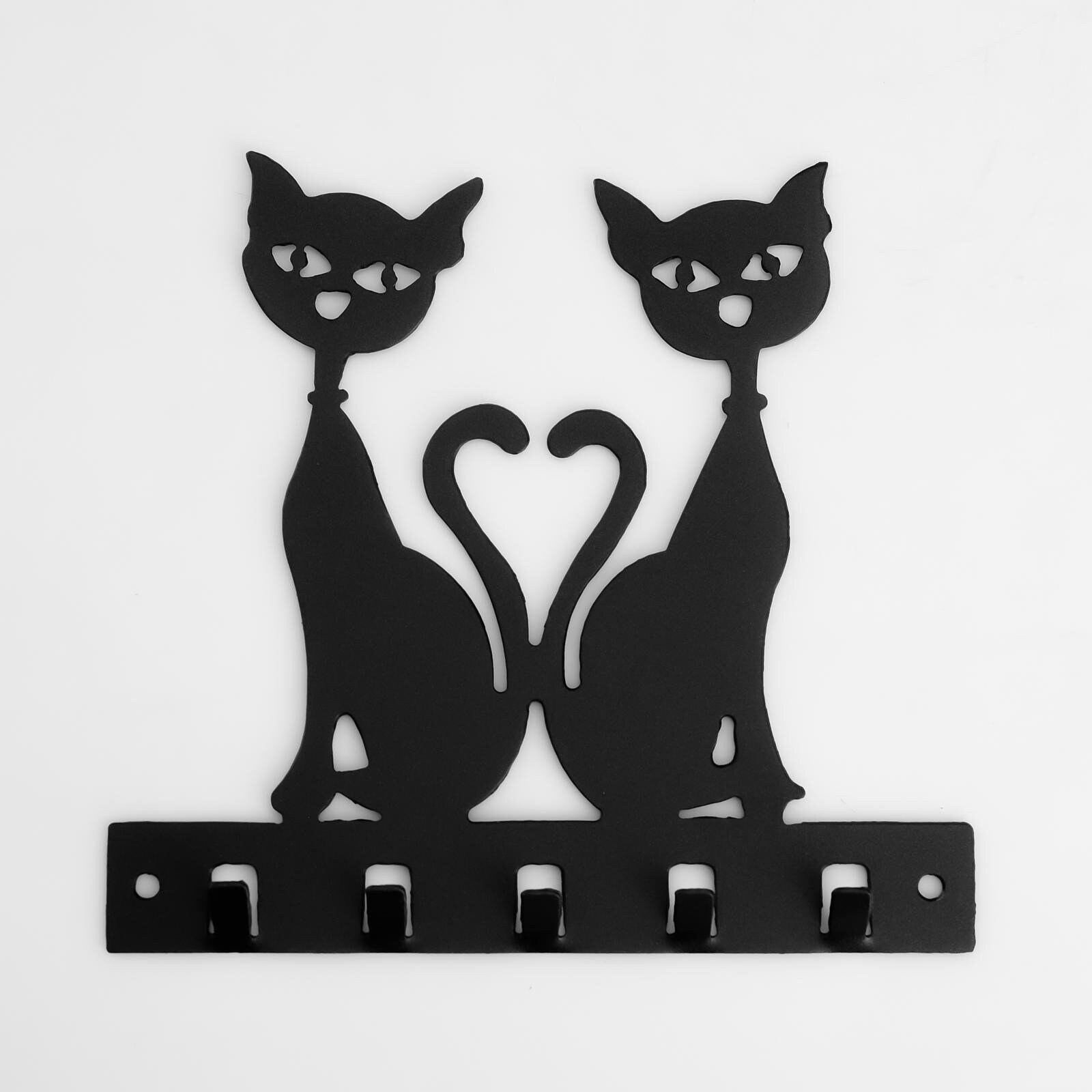 Key holder metal Cats Wall Key Holder Metal Etsy