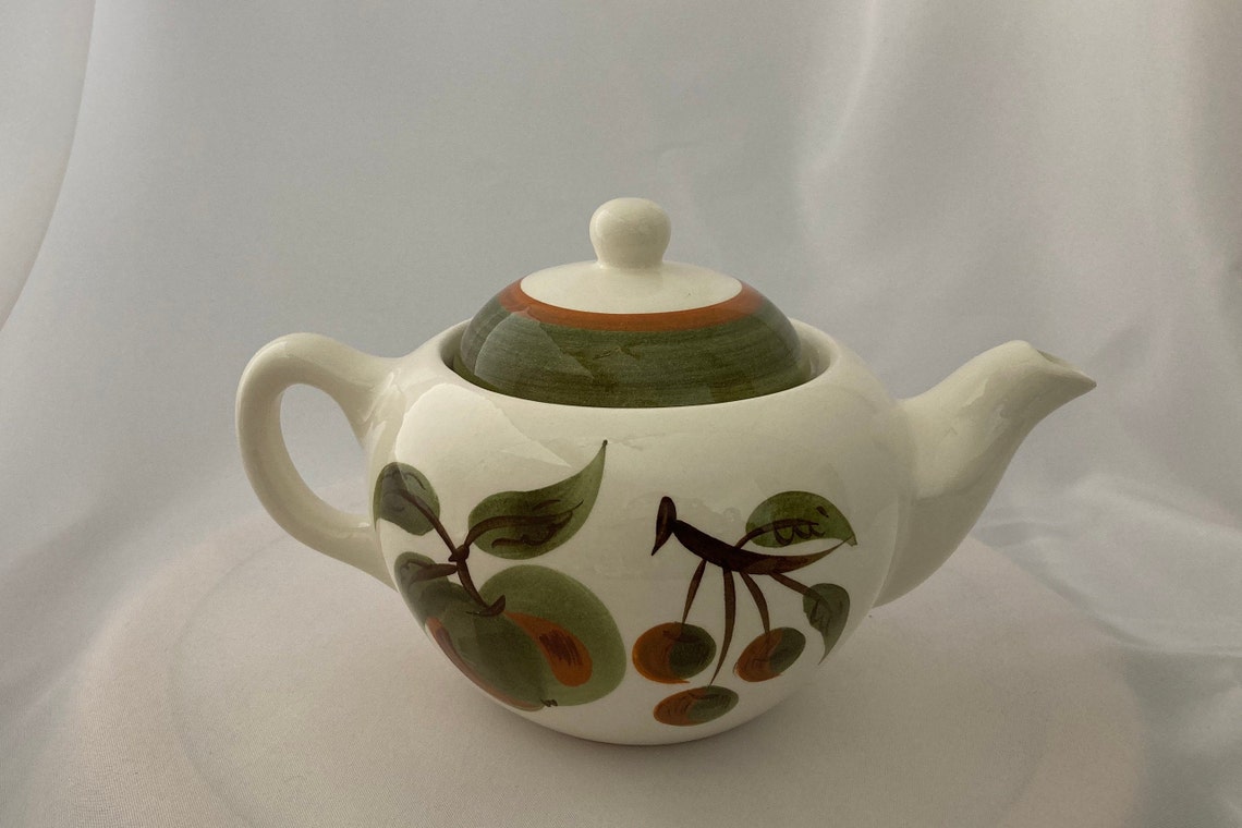 Stangl Pottery Orchard Song Teapot Etsy