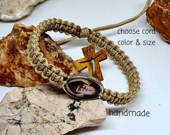 St Charbel Colgante Collar 18/" o 24 pulgadas cadena Saint Sharbel Makhluf encanto