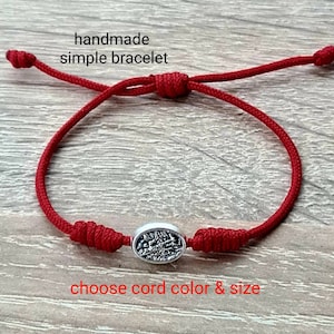 ST MICHAEL the Archangel / Angel Guardian bracelet, knotted cord catholic bracelet, religious jewelry, catholic gift women men kids
