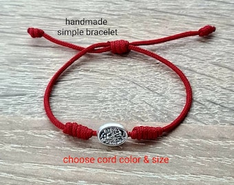 Pulsera de San Miguel Arcángel / Ángel de la Guarda, pulsera católica de cordón anudado, joyería religiosa, regalo católico para mujeres, hombres y niños