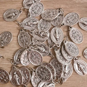 MIRACULOUS MEDALS BOX 5, 10, 20, 50pcs, Regina sine labe orginali concepta opn, medals Italy