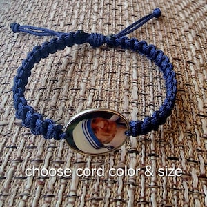 Mother Teresa of Calcutta Bracelet Handmade bracelet Catholic gift women grls men Saint Therese medals Religious Jewelry from Medjugorje