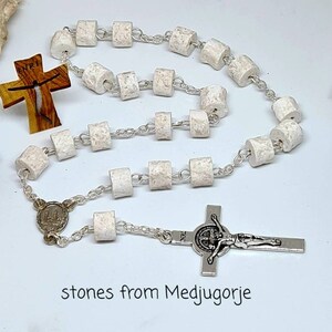 ROSARY WITH STONES from Medjugorje, handmade rosary, natural beads