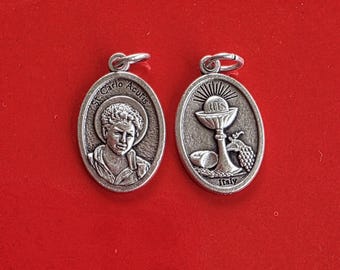Médailles Saint Carlo Acutis - Lot De 100 Pièces, 2,5x1,5 Cm, Avec Ostensoir, Fabriqué En Italie