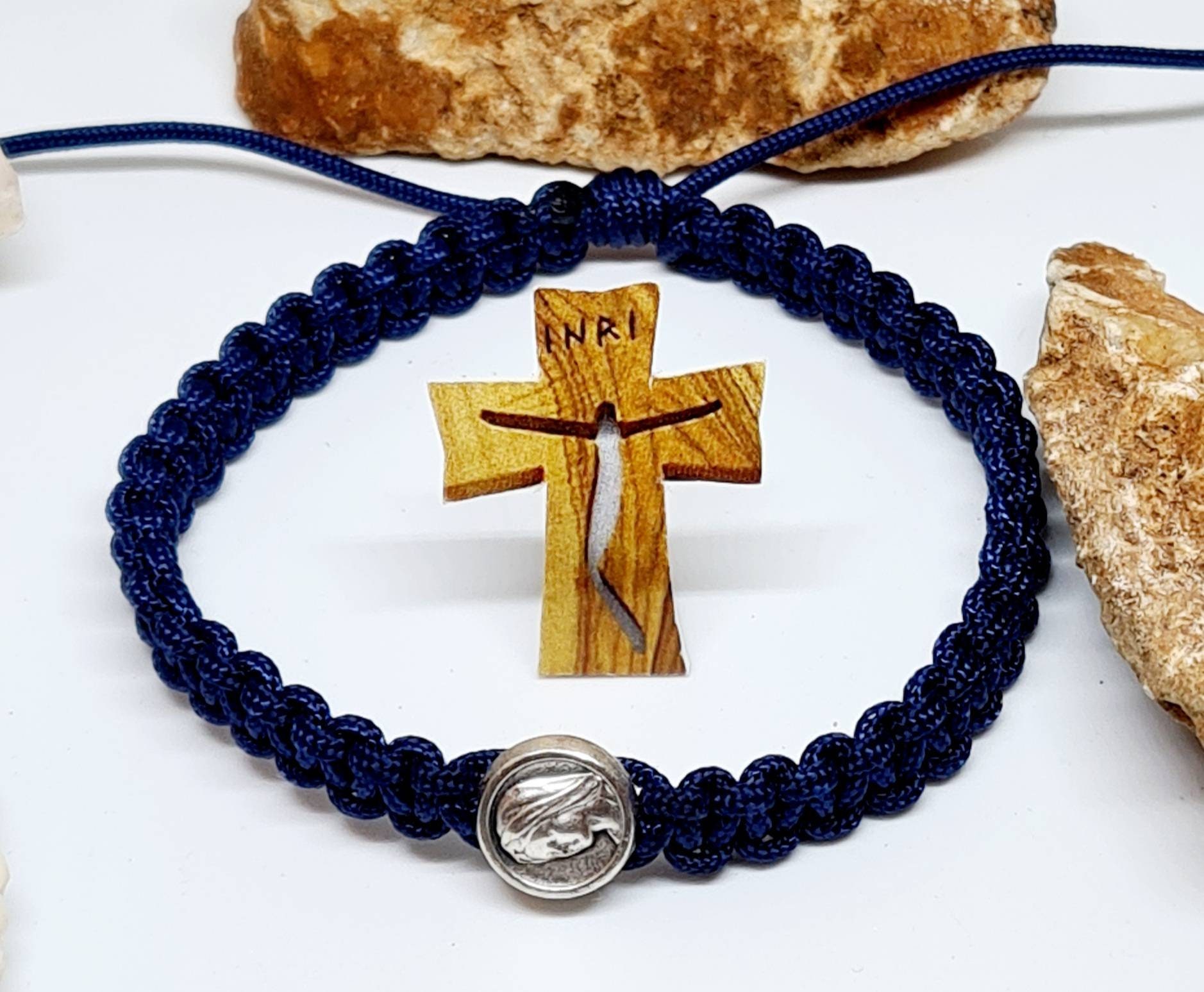 Virgin Mary bracelet handmade catholic bracelet knotted cord Etsy