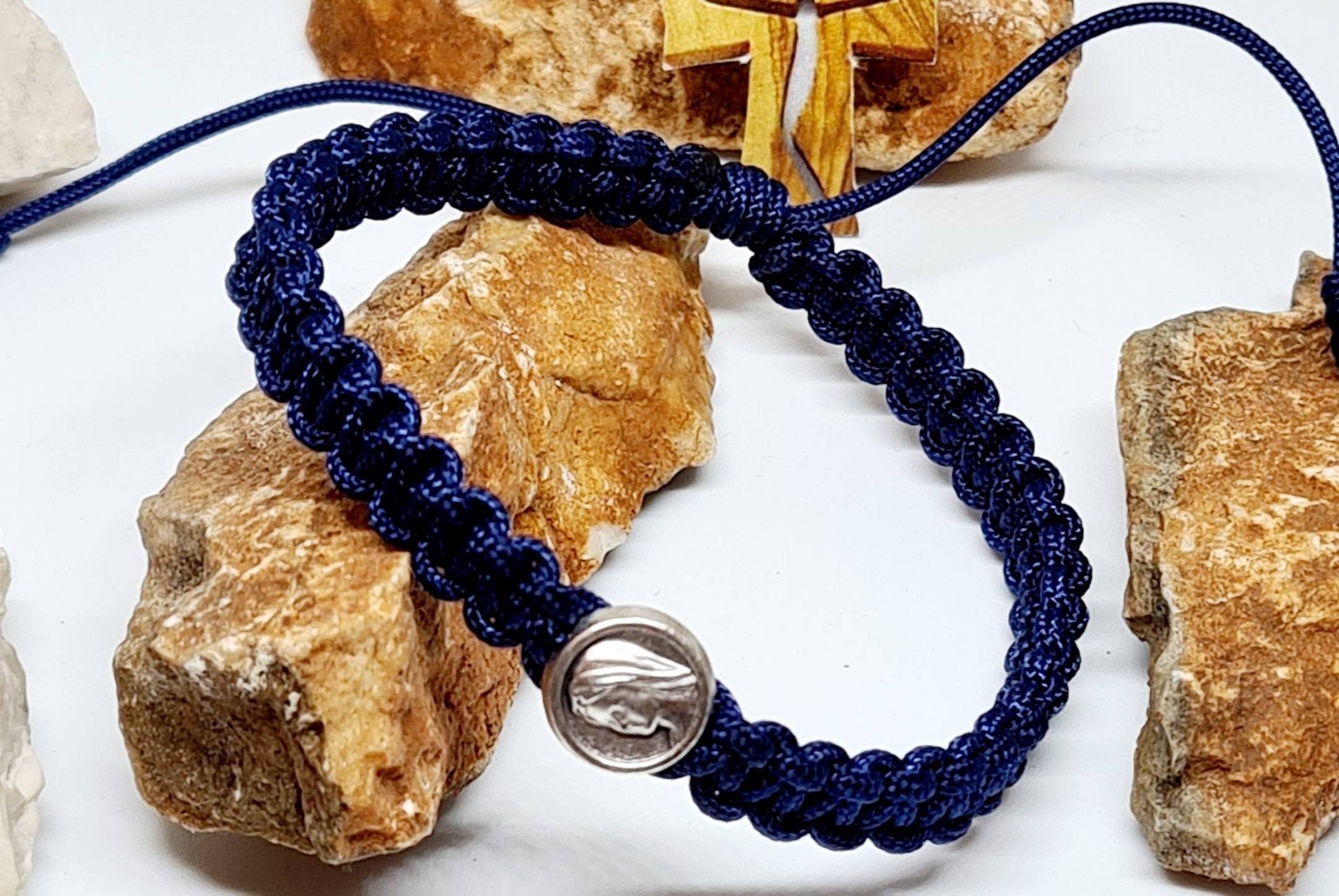 Virgin Mary bracelet handmade catholic bracelet knotted cord Etsy