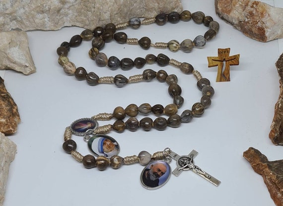 ☆ヨブの涙 ロザリオ☆Job's Tears Rosary マザー・テレサ ☆ヨブの涙