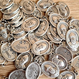 wholesale Médailles ST CHARBEL Boîte de 5, 10, 20, 50 pcs, Médailles sacrées, Médailles catholiques, Médailles Saint Charbel